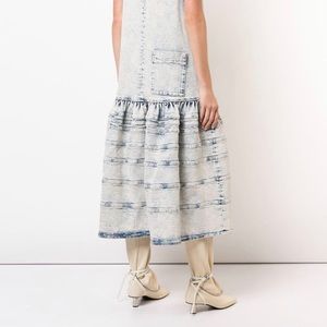 Proenza Schouler Acid Wash Denim Dress